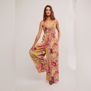 Free People Melrose Jumpsuit in Warm Combo
